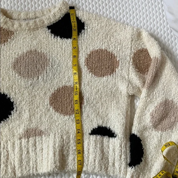 & Other Stories Cream Chunky Polka Dot Sweater - Picture 7 of 7